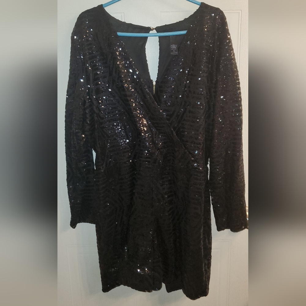 Black Sequin Romper